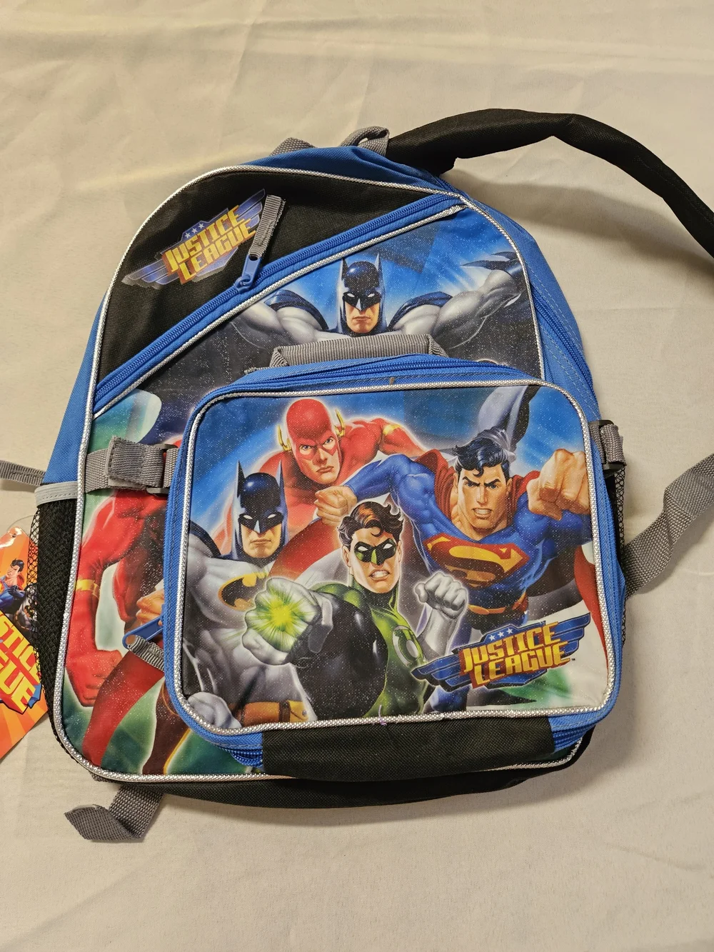 DC Comics Justice League Backpack Lunch Box Set Batman Superman Flash School New